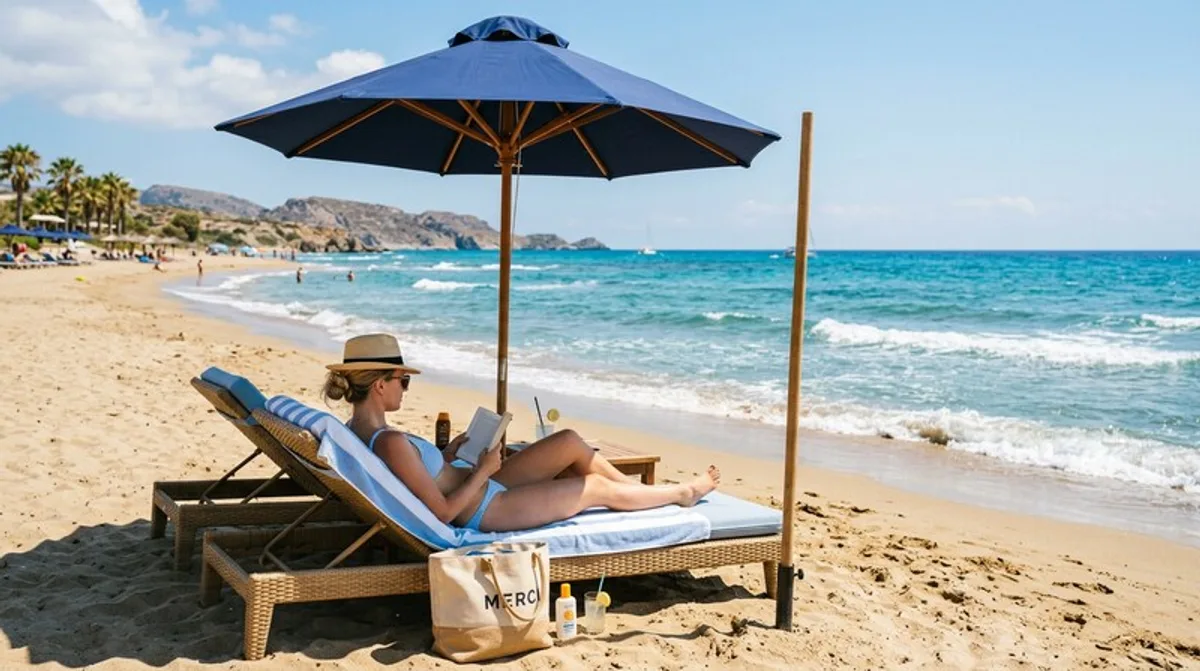 Beach Vacation: Lounge Chairs, Umbrellas & Ocean Deals