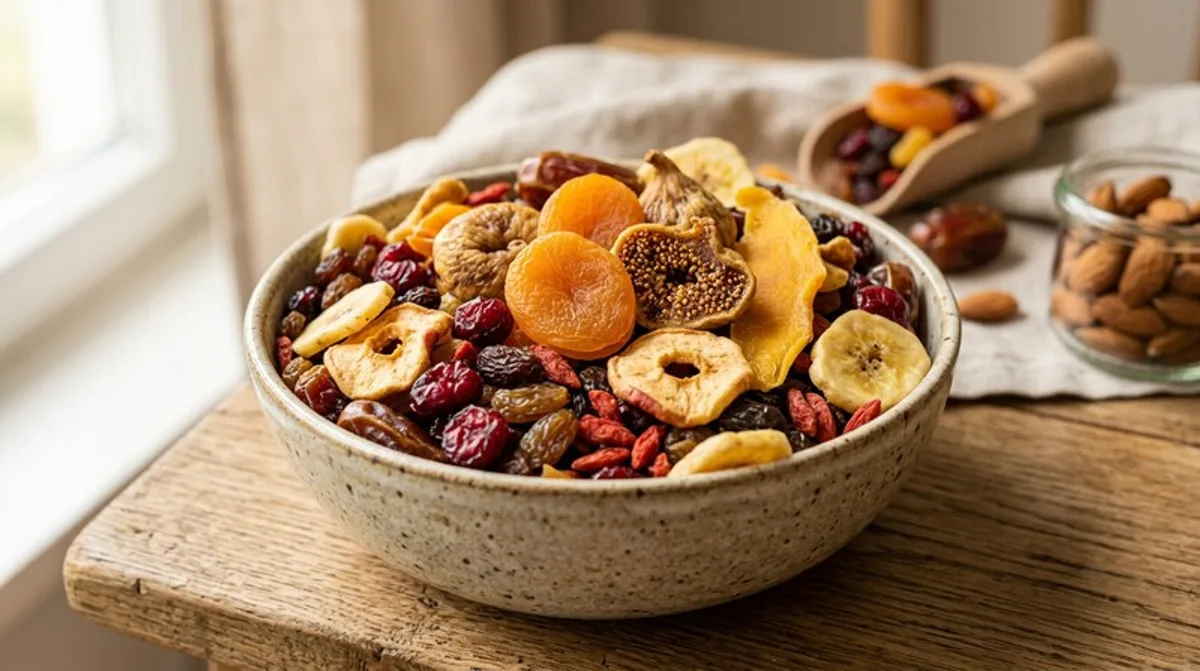 Obstschale mit Trockenfrüchten: Geschenk & Snack-Inspiration