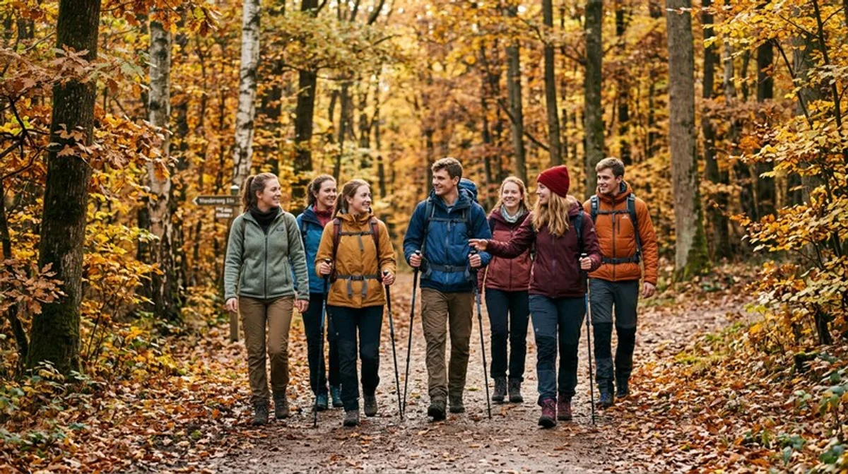 Wandergruppe Wald: Autumn Walks with Hiking Poles